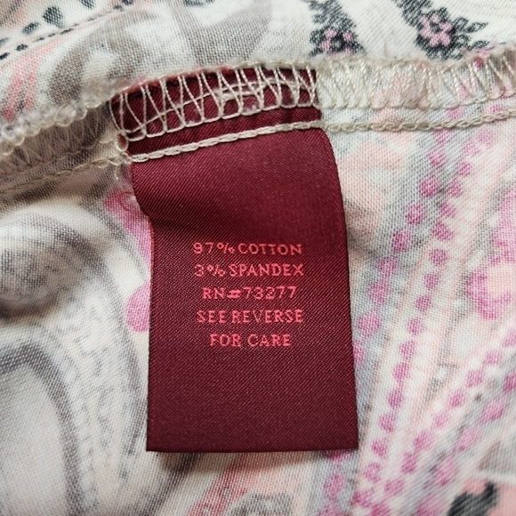 Button down shirt Cotton blend Pink Paisley Size Lp 212 COLLECTION - Picture 10 of 17